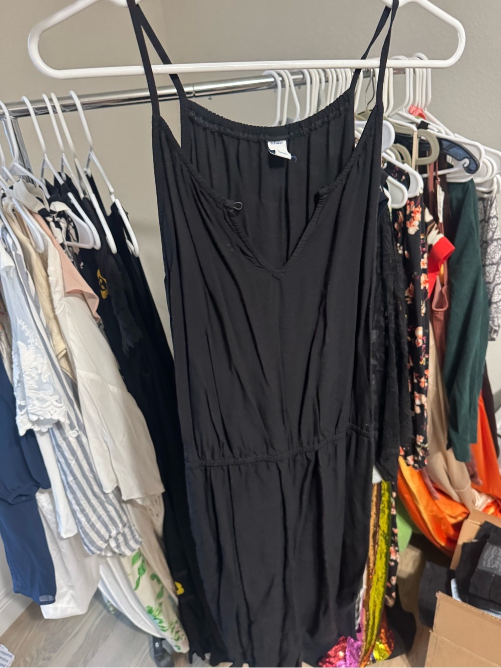 Old Navy Black Spaghetti Strap Mini Dress